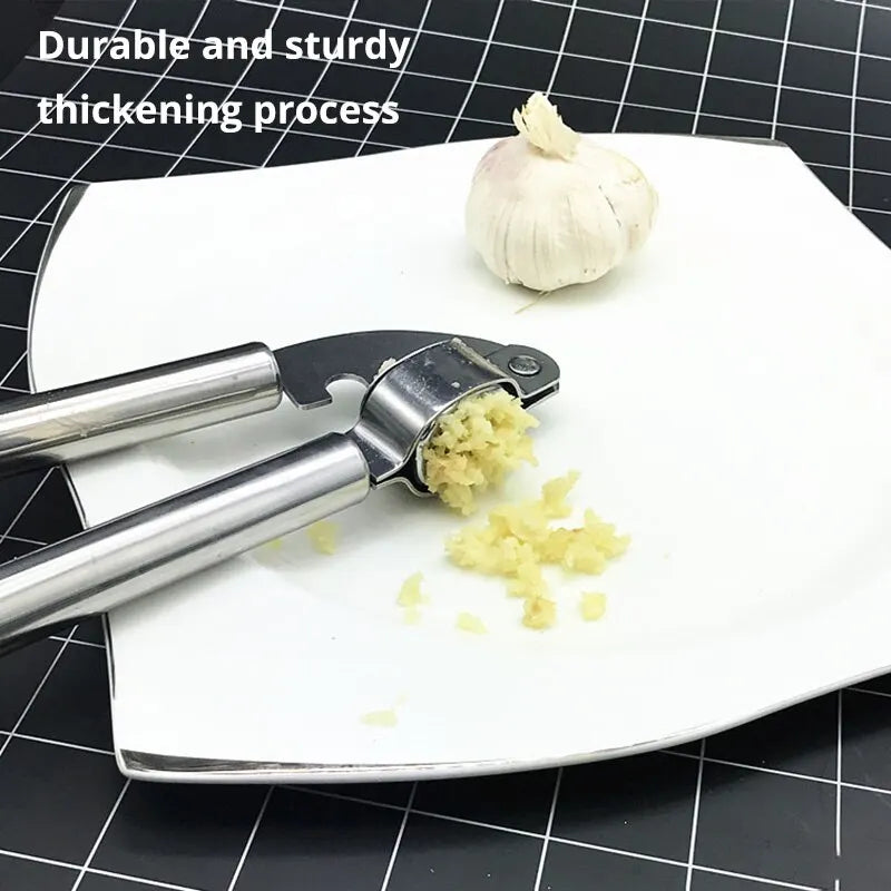 1Pc Stainless Steel Garlic Press Household Garlic Garlic Press Manual Garlic Press Creative Kitchen Tools